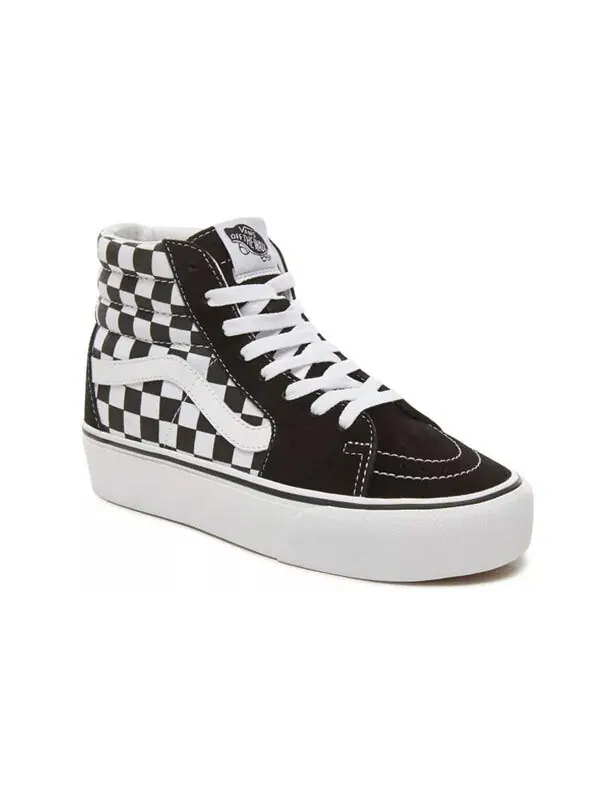 Кроссовки sk8-hi platform 2.0 'checkerboard - black white' Vans — изображение 3 из 4, черный
