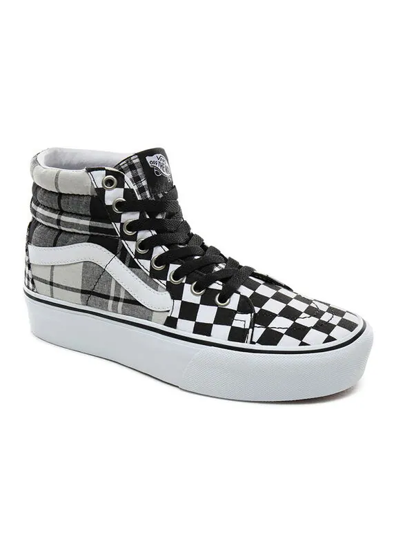 Кроссовки sk8-hi platform 'plaid checkerboard' Vans — изображение 3 из 4, белый
