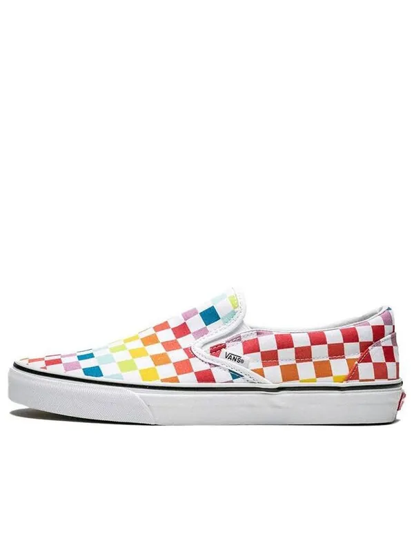 Кроссовки classic slip-on 'rainbow checkerboard' Vans — изображение 1 из 4, мульти