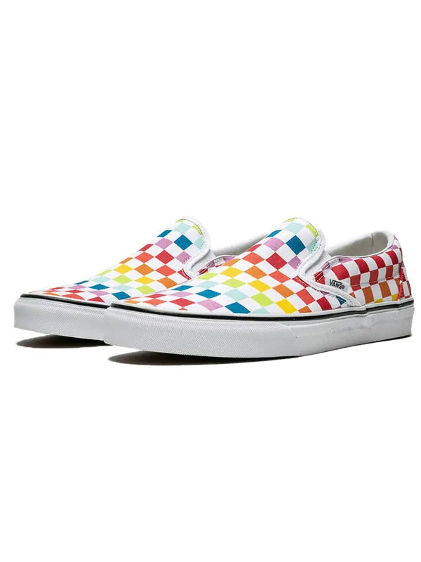 Кроссовки classic slip-on 'rainbow checkerboard' Vans — изображение 2 из 4, мульти
