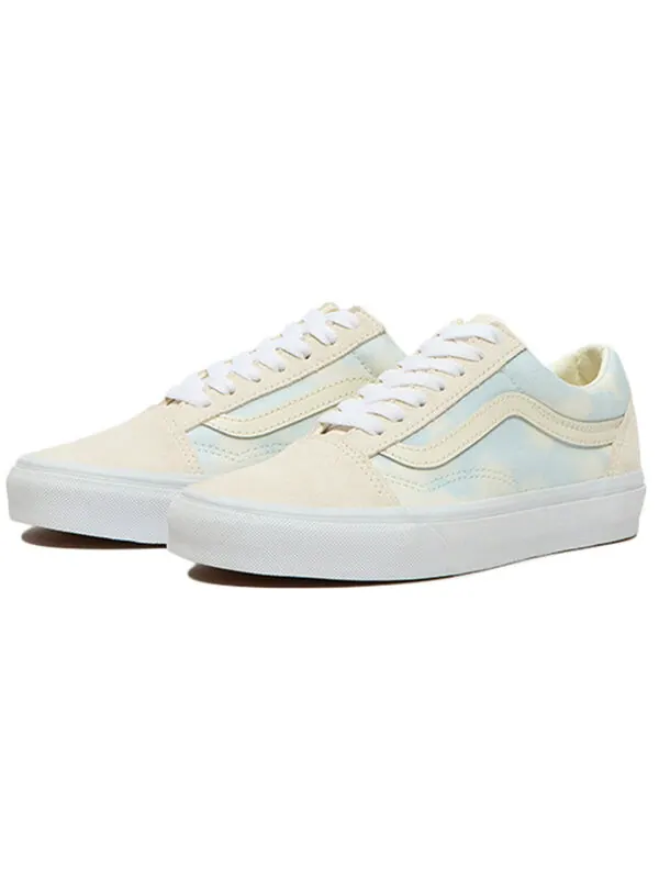 Кроссовки old skool 'bleach wash - ballad blue' Vans — изображение 2 из 4, белый/синий
