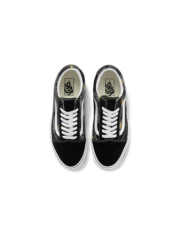 Кроссовки old skool 'printed - spider web' Vans — изображение 3 из 4, черный/белый/желтый