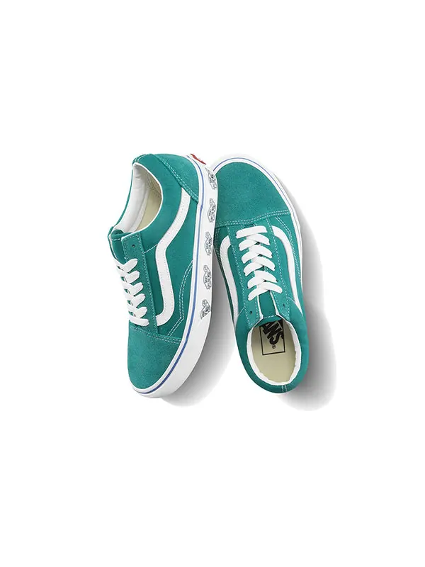 Кроссовки sidewall print old skool blue Vans — изображение 4 из 4, синий