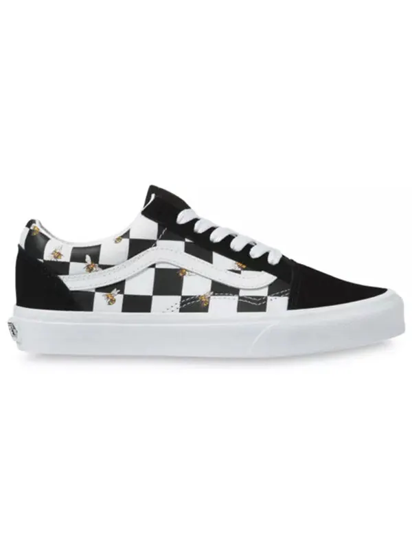 Кроссовки old skool low-top sneakers black/white Vans — изображение 2 из 4, черный/белый