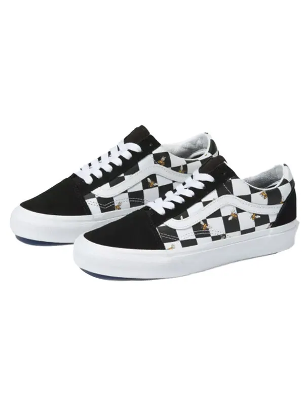Кроссовки old skool low-top sneakers black/white Vans — изображение 3 из 4, черный/белый