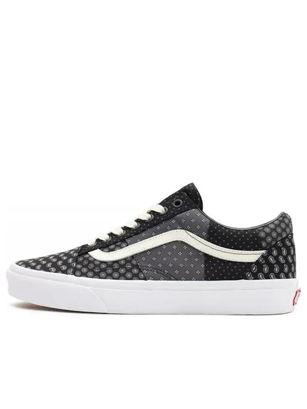 Кроссовки old skool 'tie print patchwork' Vans — изображение 1 из 4, черный/белый