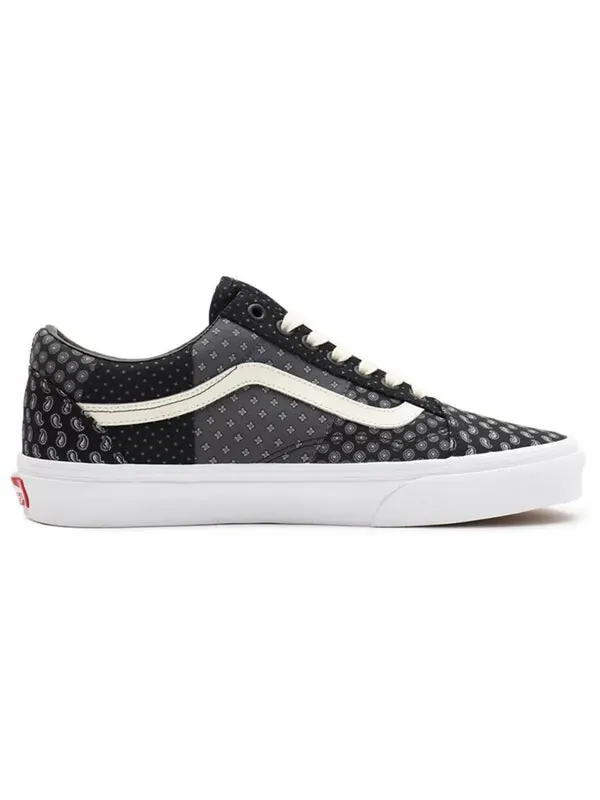 Кроссовки old skool 'tie print patchwork' Vans — изображение 2 из 4, черный/белый