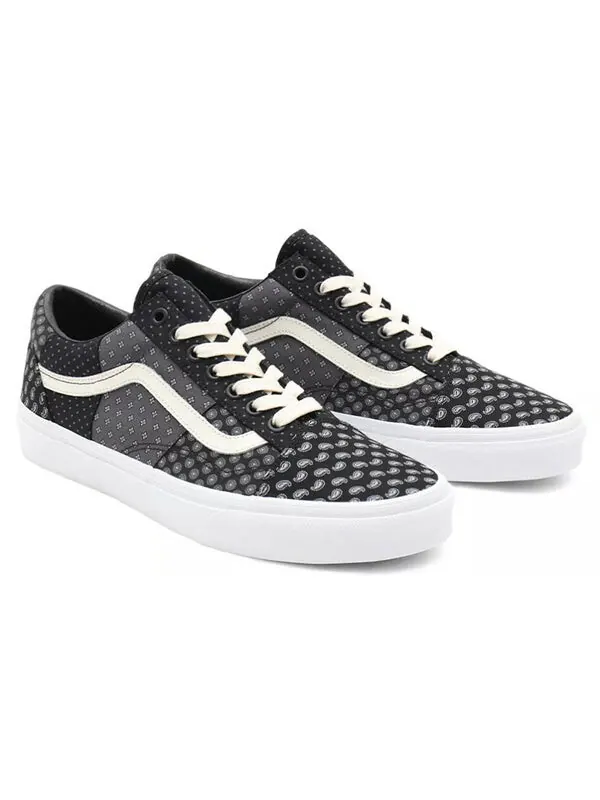 Кроссовки old skool 'tie print patchwork' Vans — изображение 3 из 4, черный/белый