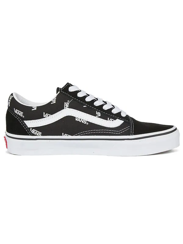 Кроссовки old skool 'all over logo' Vans — изображение 2 из 4, черный/белый