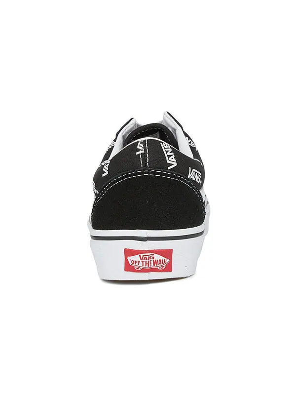 Кроссовки old skool 'all over logo' Vans — изображение 4 из 4, черный/белый