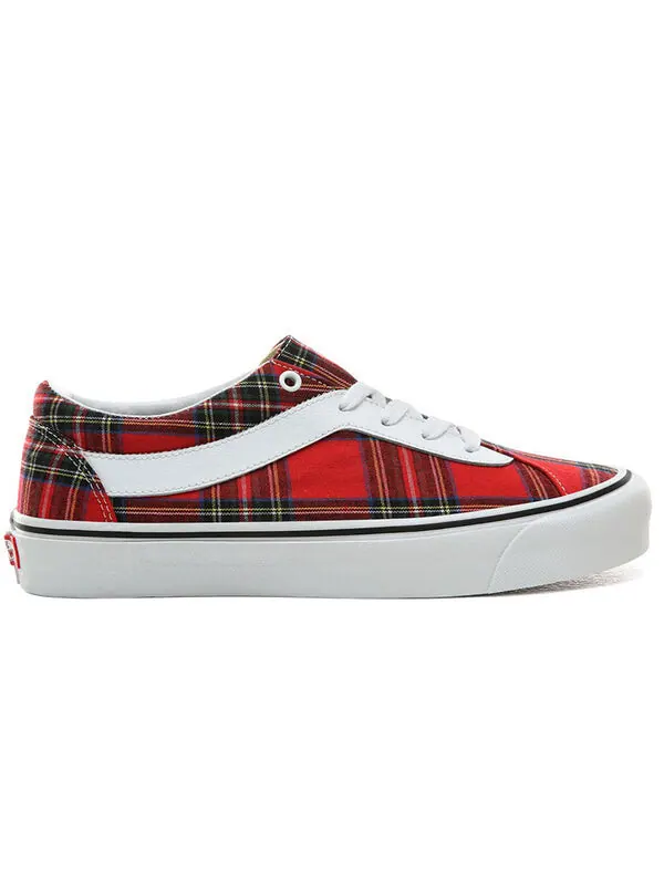 Кроссовки bold ni 'tartan red' Vans — изображение 2 из 4, красный/белый