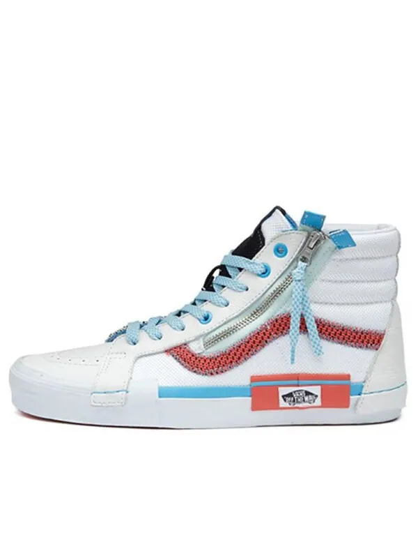 Кроссовки Vans SK8-HI Cap White — изображение 1 из 4, белый/синий/оранжевый