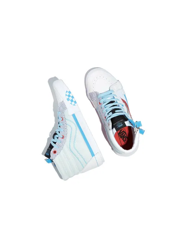 Кроссовки Vans SK8-HI Cap White — изображение 3 из 4, белый/синий/оранжевый