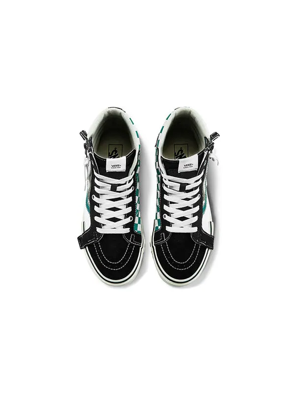 Кроссовки Vans SK8-HI Reissue Cap Skate Shoes Black/Green — изображение 3 из 4, черный/зеленый