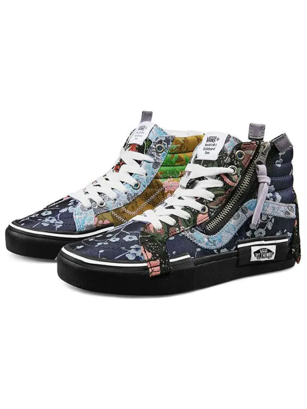 Кроссовки Vans SK8-HI Reissue CAP 'Florals' — изображение 2 из 4, черный