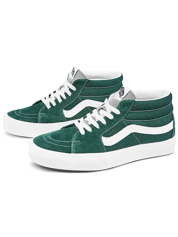 Кроссовки sk8-mid classic mid-top casual skate shoes green Vans — изображение 2 из 4, зеленый