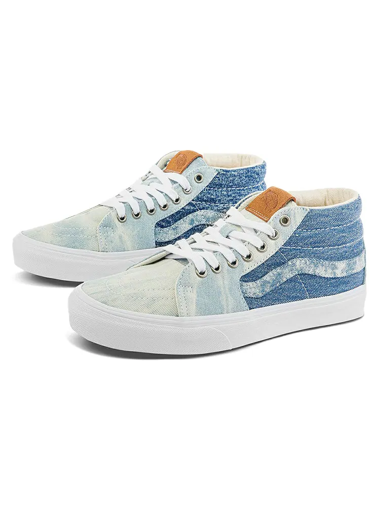 Кеды Vans Sk8-Mid 'Washed Denim' — изображение 2 из 5, синий