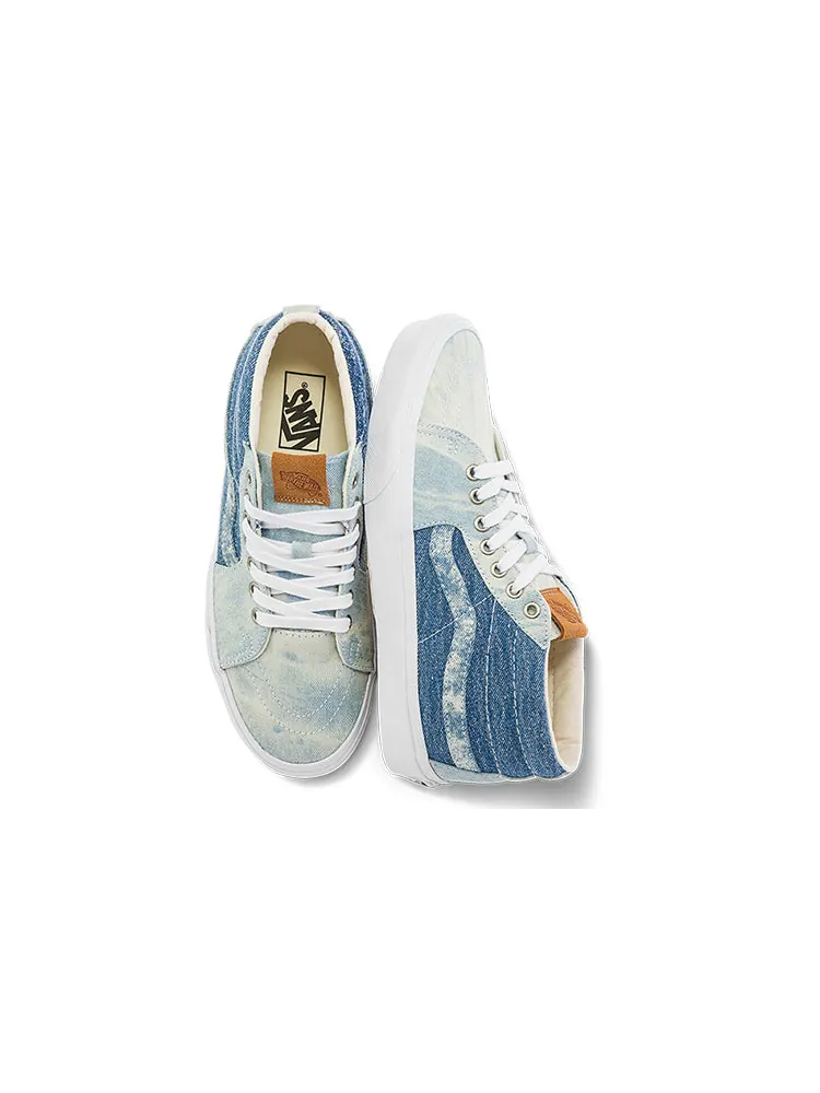 Кеды Vans Sk8-Mid 'Washed Denim' — изображение 4 из 5, синий