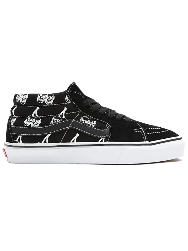 Кроссовки sk8-mid (new varsity) black Vans — изображение 2 из 4, черный/белый