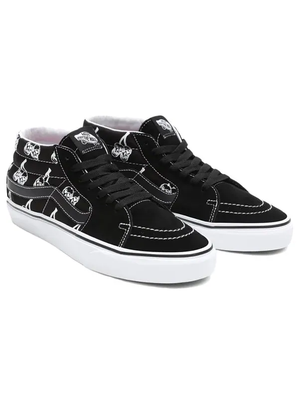 Кроссовки sk8-mid (new varsity) black Vans — изображение 3 из 4, черный/белый