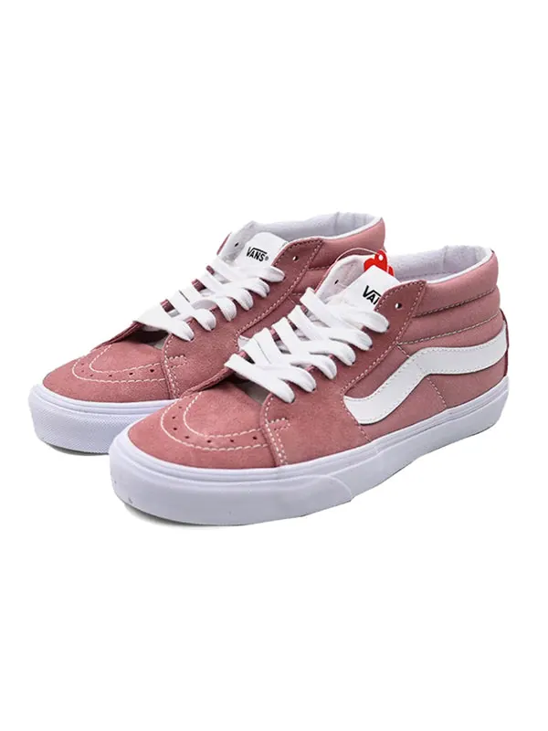 Кроссовки sk8 mid pink rose red Vans — изображение 3 из 4, розовый красный