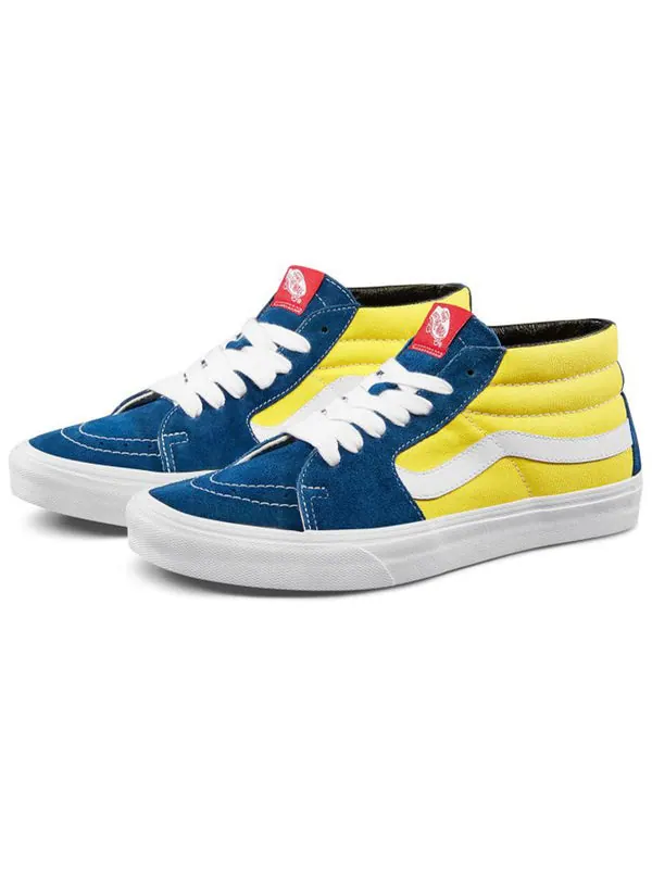 Кроссовки sk8-mid 'sailor blue/aspen gold' Vans — изображение 2 из 4, желтый/синий