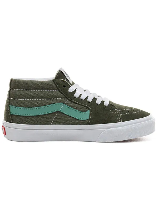 Кроссовки retro sport sk8-mid 'deep lichen green' Vans — изображение 2 из 4, зеленый
