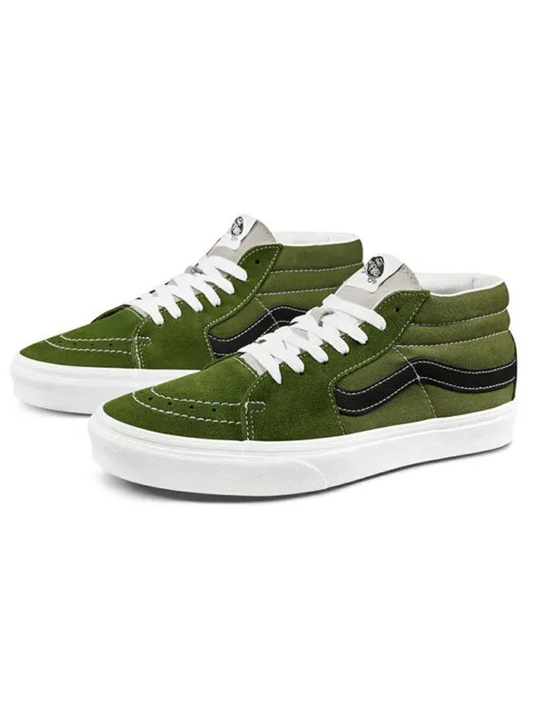Кроссовки sk8-mid low top skate shoes dark green Vans — изображение 2 из 4, зеленый