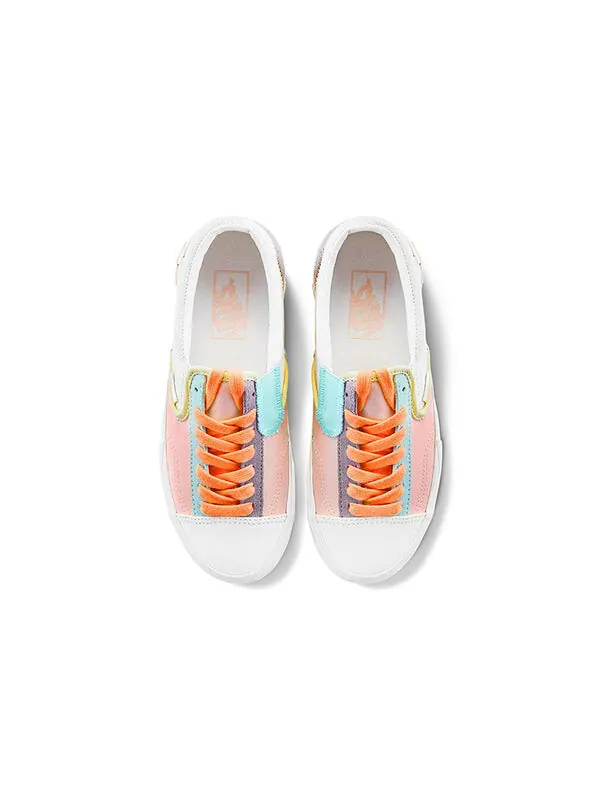 Кроссовки Vans Slip-On Cap 'White Blue Pink' — изображение 3 из 4, белый/синий/розовый