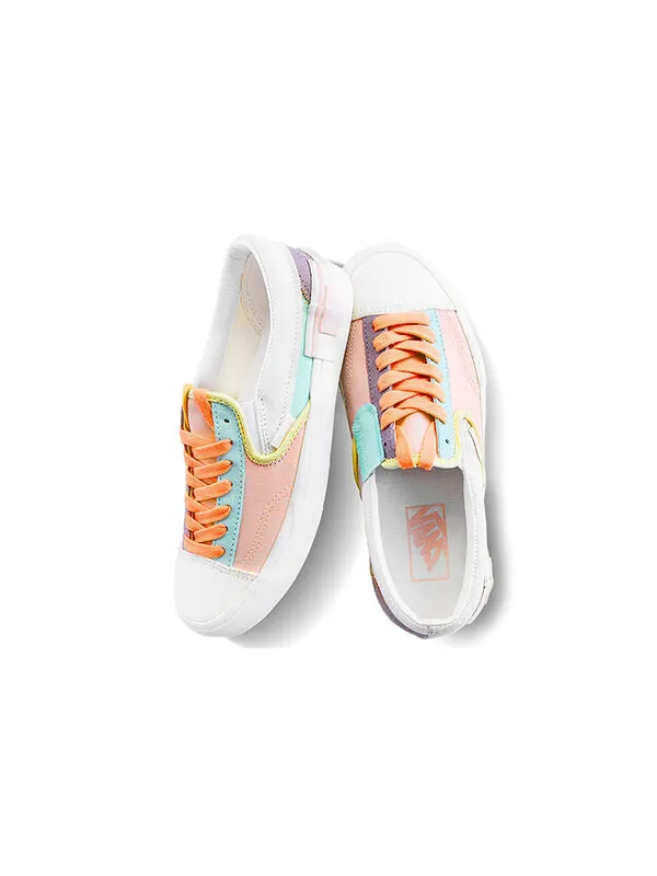 Кроссовки Vans Slip-On Cap 'White Blue Pink' — изображение 4 из 4, белый/синий/розовый