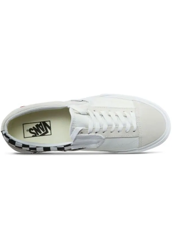 Кроссовки slip-on cap 'white black checkerboard' Vans — изображение 2 из 4, белый