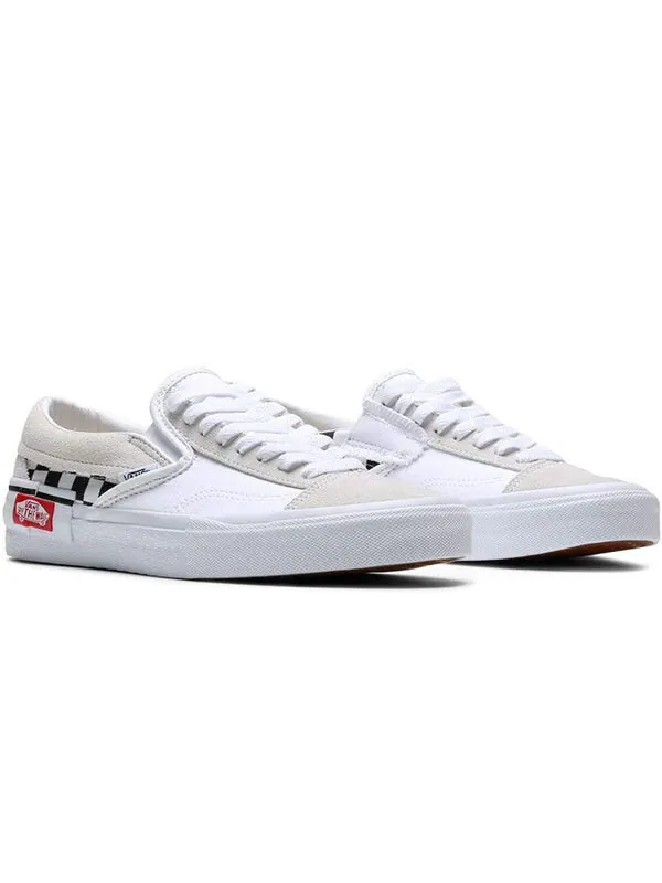 Кроссовки slip-on cap 'white black checkerboard' Vans — изображение 4 из 4, белый