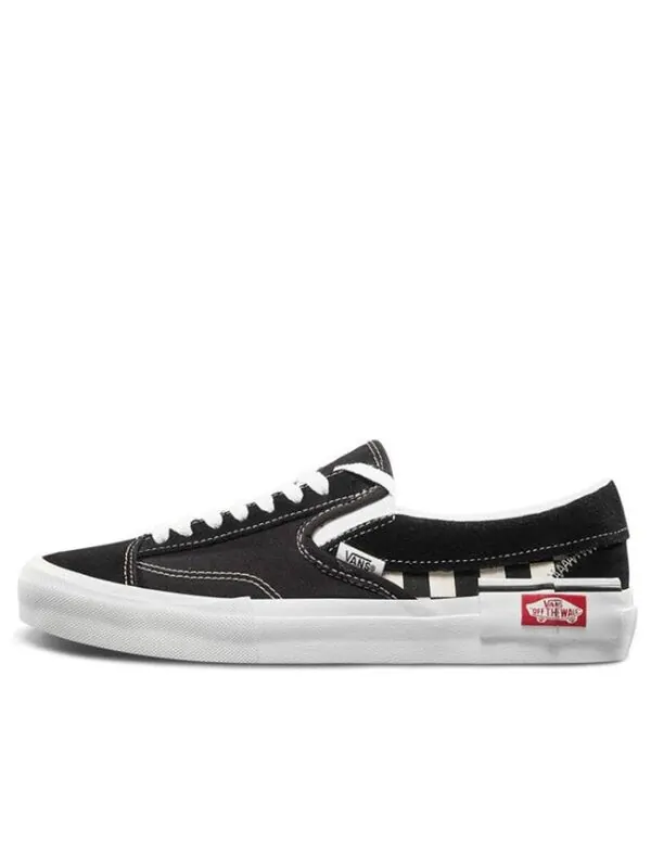 Кроссовки Vans Classic Slip-On CAP 'Checkerboard - Black White' — изображение 1 из 4, черный