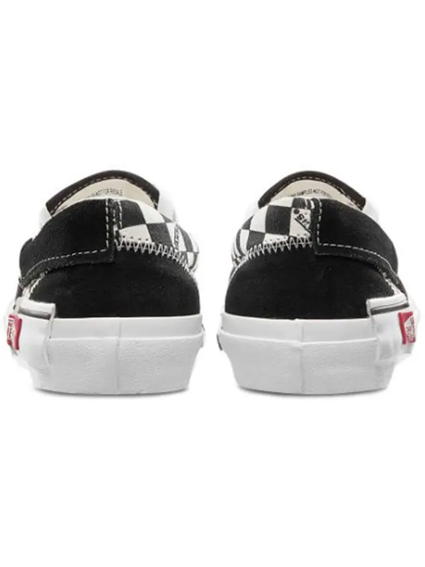 Кроссовки Vans Classic Slip-On CAP 'Checkerboard - Black White' — изображение 3 из 4, черный