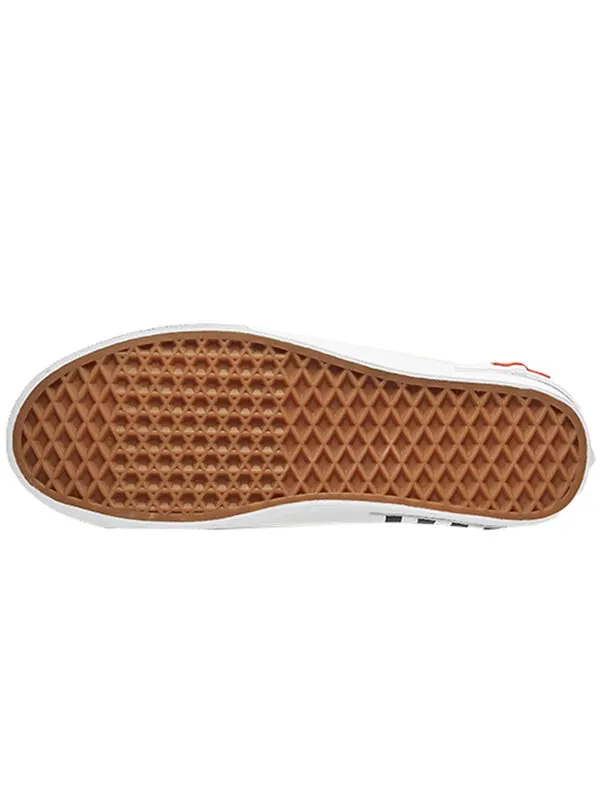 Кроссовки Vans Slip-On Cap Low Top Skate Shoes Unisex Red Grid White — изображение 4 из 4, красный/белый