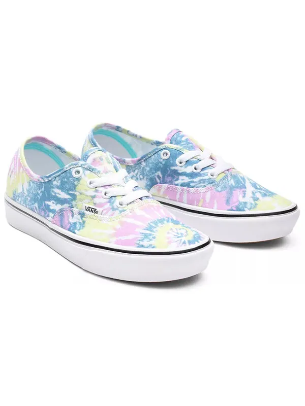 Кроссовки authentic comfycush 'tie-dye' Vans — изображение 3 из 4, белый/синий