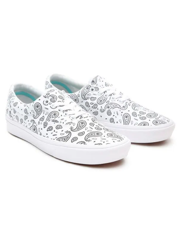 Кроссовки comfycush era 'paisley - white' Vans — изображение 3 из 4, черный/белый
