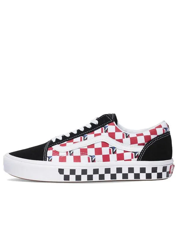Кроссовки comfycush old skool dimension in checkerboard 'black red blue' Vans — изображение 1 из 4, синий