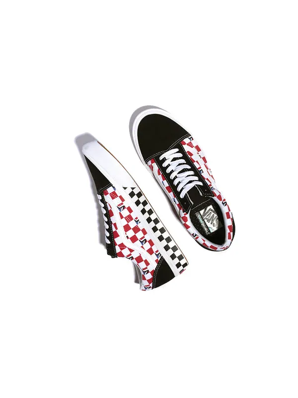 Кроссовки comfycush old skool dimension in checkerboard 'black red blue' Vans — изображение 4 из 4, синий