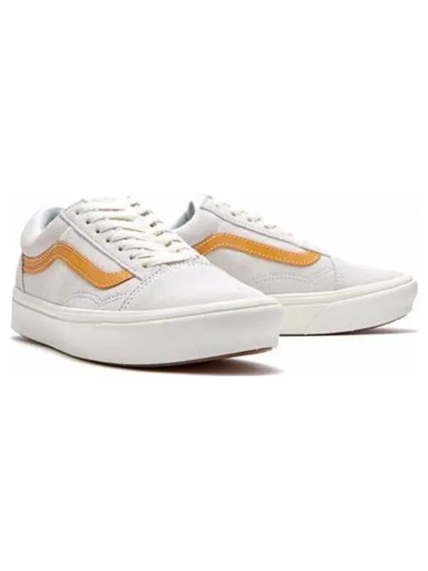 Кроссовки comfycush old skool low tops casual skateboarding shoes gray orange Vans — изображение 3 из 4, серый/оранжевый