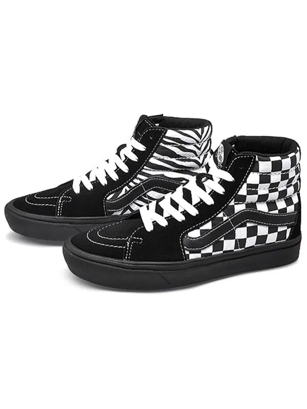 Кроссовки sk8-hi comfycush 'mixed media - black checker' Vans — изображение 3 из 4, черный