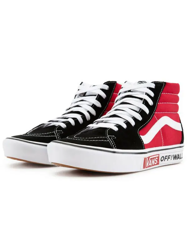 Кроссовки comfycush sk8-hi black/red Vans — изображение 3 из 4, черный/красный