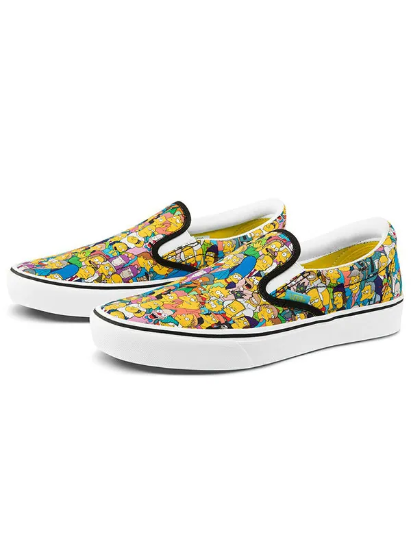 Кроссовки the simpsons x comfycush slip-on 'springfield' Vans — изображение 2 из 4, желтый/белый