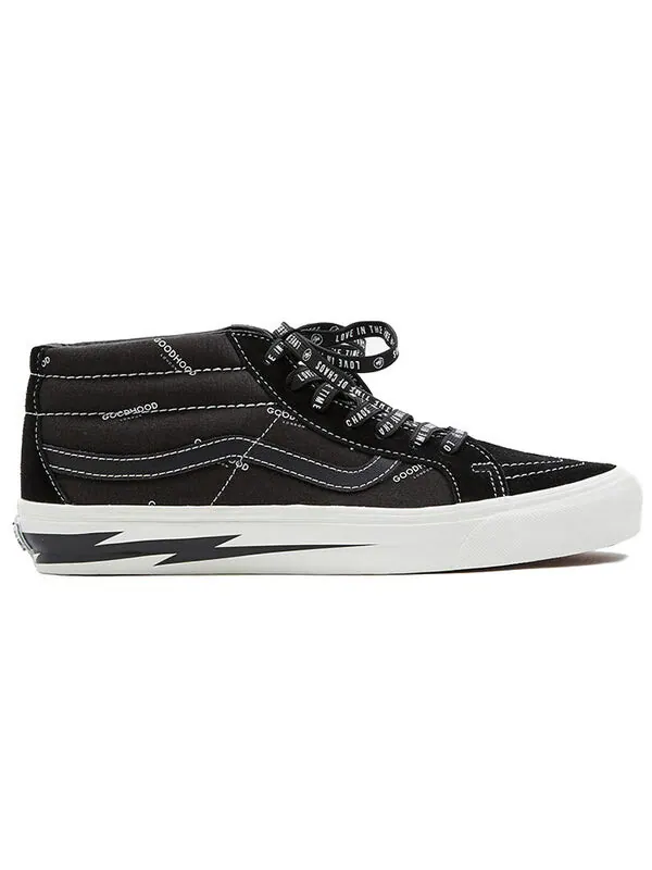 Кроссовки goodhood x vault og sk8-mid lx retro sneakers 'black white' Vans — изображение 2 из 4, черный/белый