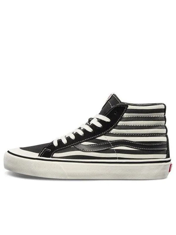 Кроссовки sk8-hi stripe high top shoes/sneakers black white Vans — изображение 1 из 4, черный/белый