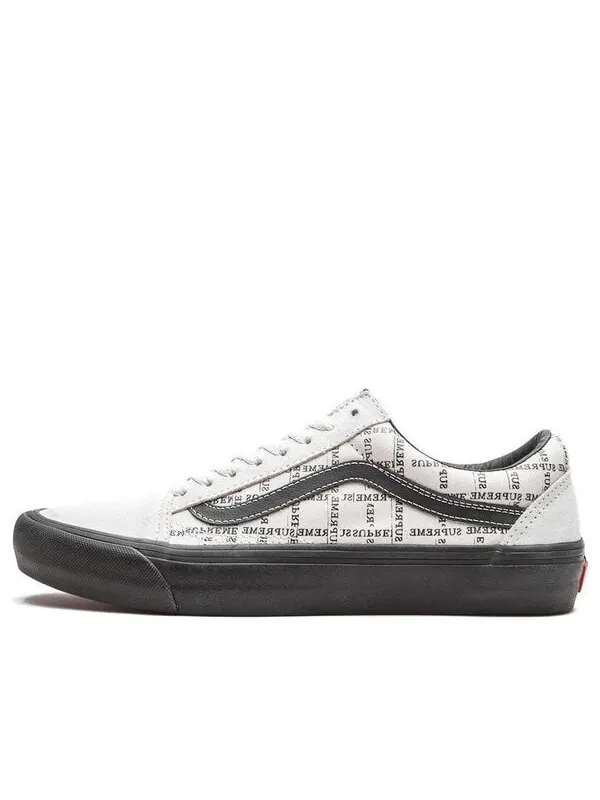 Кроссовки supreme x old skool pro 'logo pattern - white' Vans — изображение 1 из 4, белый