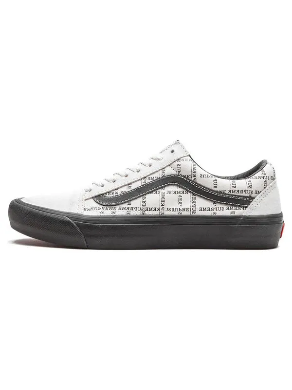 Кроссовки supreme x old skool pro 'logo pattern - white' Vans — изображение 2 из 4, белый