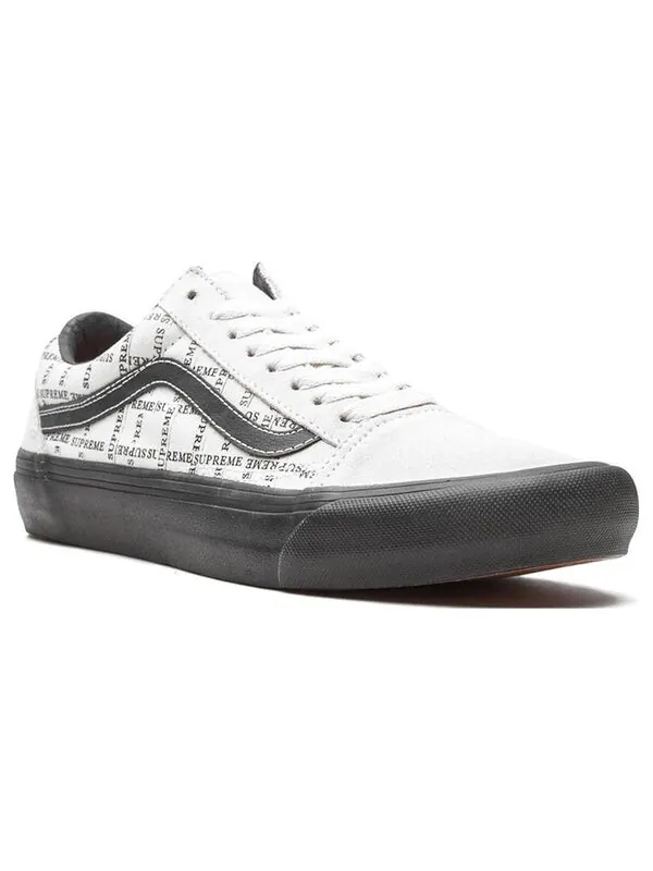Кроссовки supreme x old skool pro 'logo pattern - white' Vans — изображение 3 из 4, белый