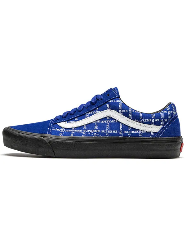Кроссовки supreme x old skool pro 'logo pattern - royal' Vans — изображение 2 из 4, синий