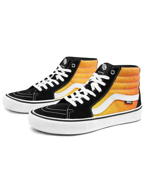 Кроссовки sk8-hi pro 'fade - black orange' Vans — изображение 2 из 4, черный/оранжевый